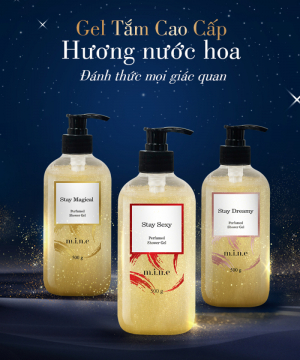 Gel tắm sáng da nhũ vàng hương nước hoa Mine - Stay Magical 500gr/ chai