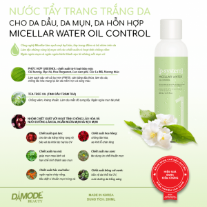 NƯỚC TẨY TRANG TRẮNG DA CHO DA DẦU, DA MỤN, DA HỖN HỢP  MICELLAR WATER