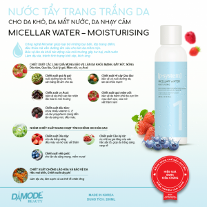 NƯỚC TẨY TRANG TRẮNG DA CHO DA KHÔ, DA MẤT NƯỚC, DA NHẠY CẢM MICELLAR WATER