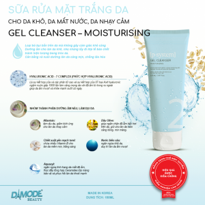 SỮA RỬA MẶT TRẮNG DA DA CHO DA KHÔ, DA MẤT NƯỚC, DA NHẠY CẢM GEL CLEANSER