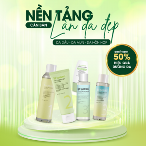 COMBO LÀM SẠCH, BẢO VỆ CƠ BẢN DA DẦU, DA MỤN, DA HÔN HỢP