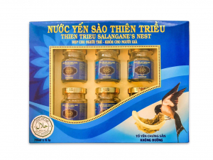 Hộp 6 hũ yến sào cao cấp Thiên Triều (không đường) 70ml/hũ